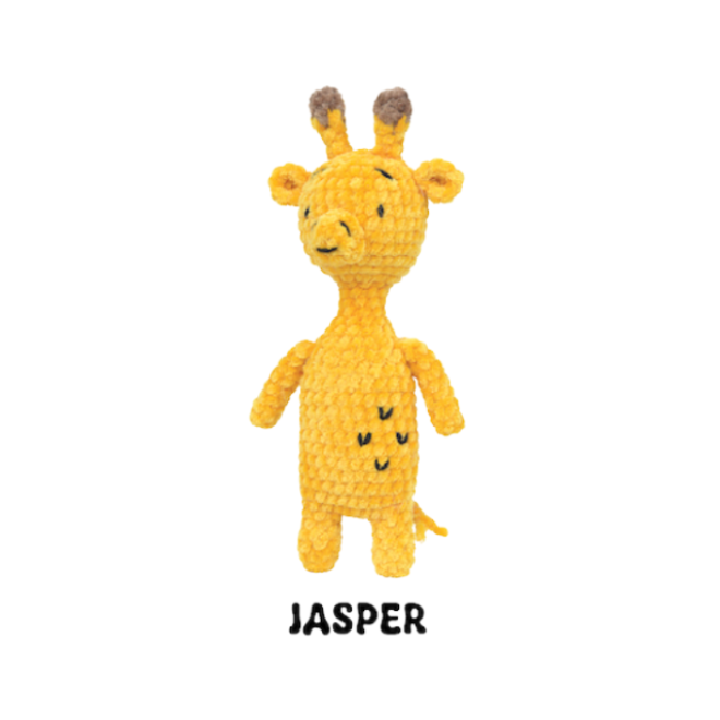Lykke Amigurumi Häkelset Giraffe 17 cm – Komplettset mit Wolle, 2,5 mm Häkelnadel & Anleitung | AMITAMI JASPER