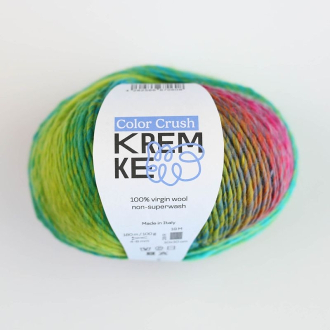 Kremke Soul Wool Color Crush – Schurwolle mit Farbverlauf, 100 g