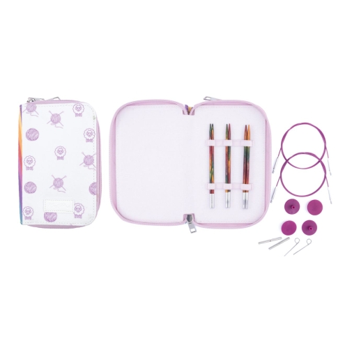 KnitPro Symfonie 2 austauschbares Nadelspitzen-Set 13 cm (5”) – Starter Set 4,0–6,0 mm Birkenholz