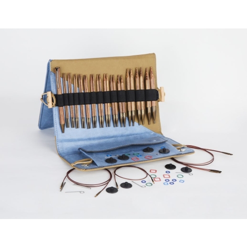 Nadelset Grande auswechselbare Nadelspitzen Ginger Holz 13 cm 3,25 - 12,00 mm