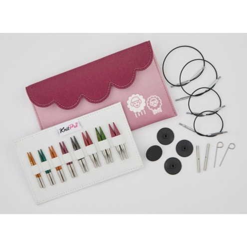 KnitPro Nadelset Dreamz Mini auswechselbare Nadelspitzen 5cm / 3,00 - 6,00 mm