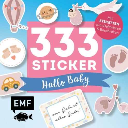333 Sticker – Hallo Baby: Etiketten und Aufkleber
