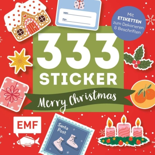 333 Sticker – Merry Christmas: Geschenk-Etiketten und Aufkleber