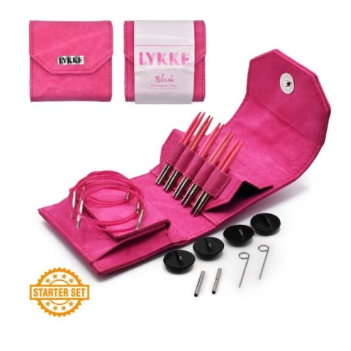 Nadelset auswechselbare Nadelspitzen Blush Fuchsia 3,25-4,5 mm 9 cm