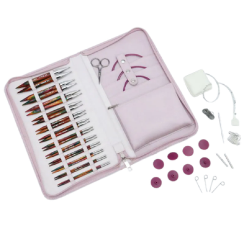 KnitPro Symfonie 2 austauschbares Nadelspitzen-Set 13 cm (5”) – Grande Set 12 Paare 3,0–12,0 mm